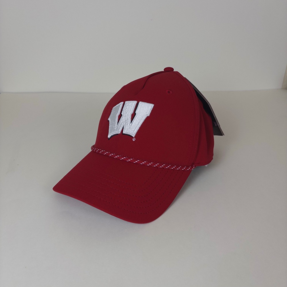 Under Armour Wisconsin Badgers Hat Mens OSFA Red Rope Snapback Cap UC2348W15